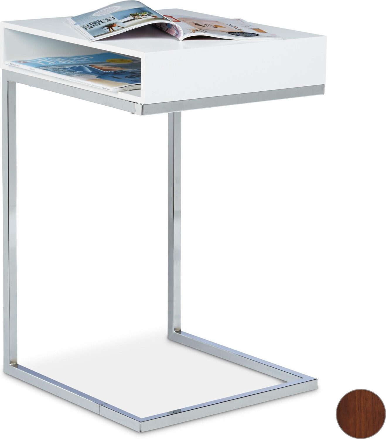 Relaxdays Coffee table + side table 37x38x61 cm brown