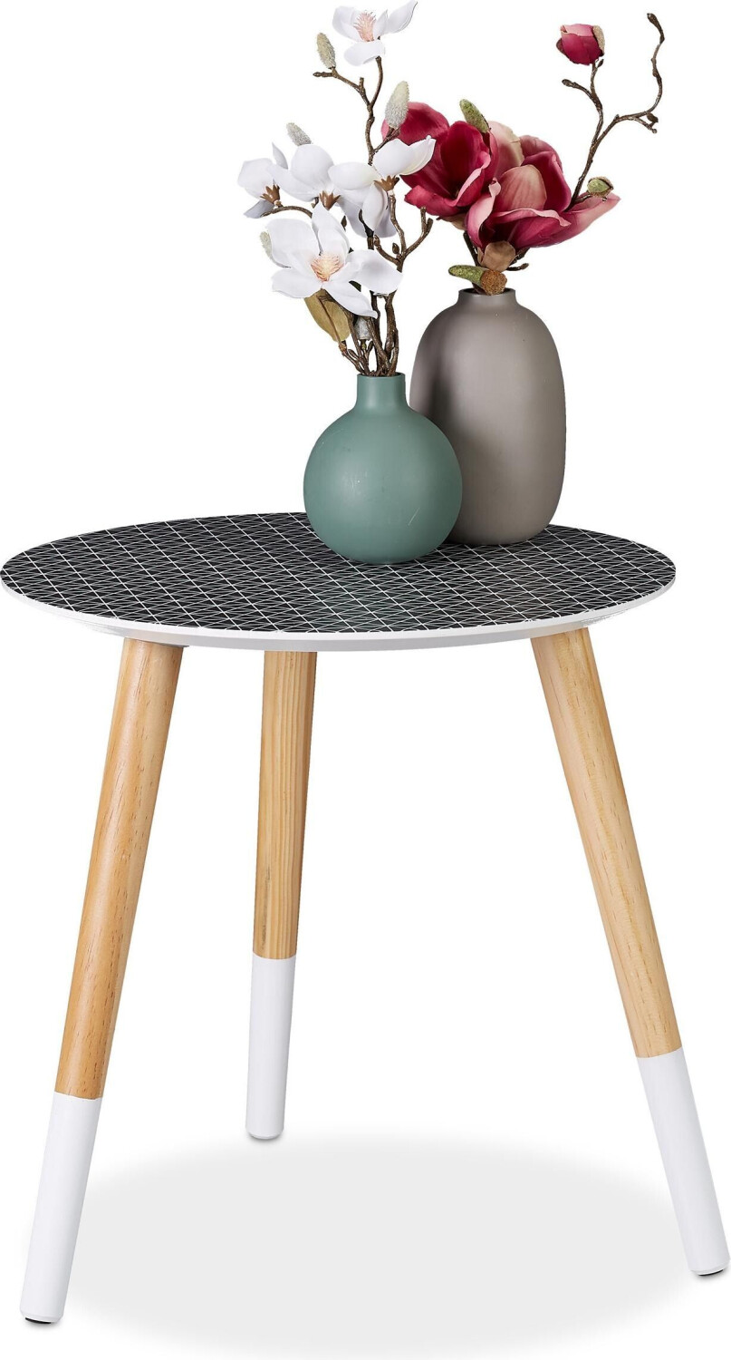 Relaxdays Coffee table + side table 40x40x40.5 cm black