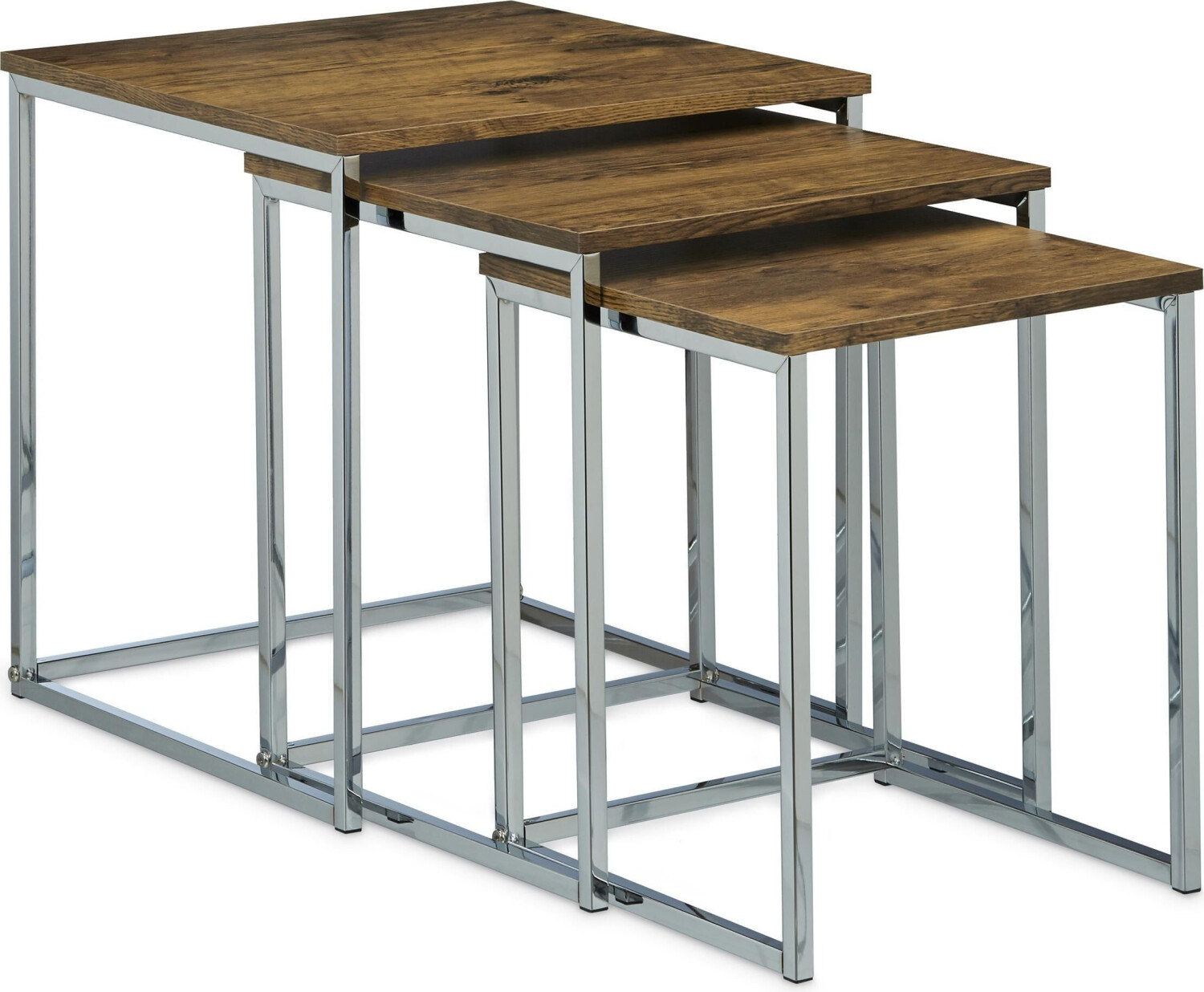 Relaxdays Coffee table + side table 40x40x42 cm brown