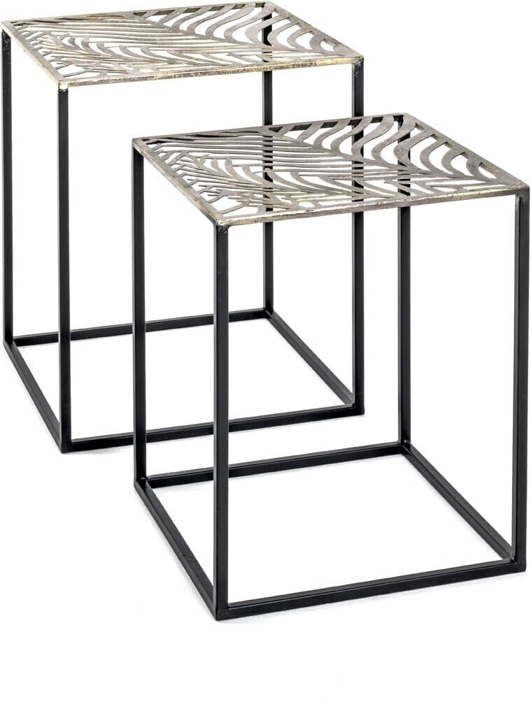 HAKU Coffee table + side table set of 2 40x45 cm brown