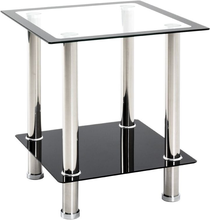 HAKU Coffee table + side table 40x40x46 cm wood colored