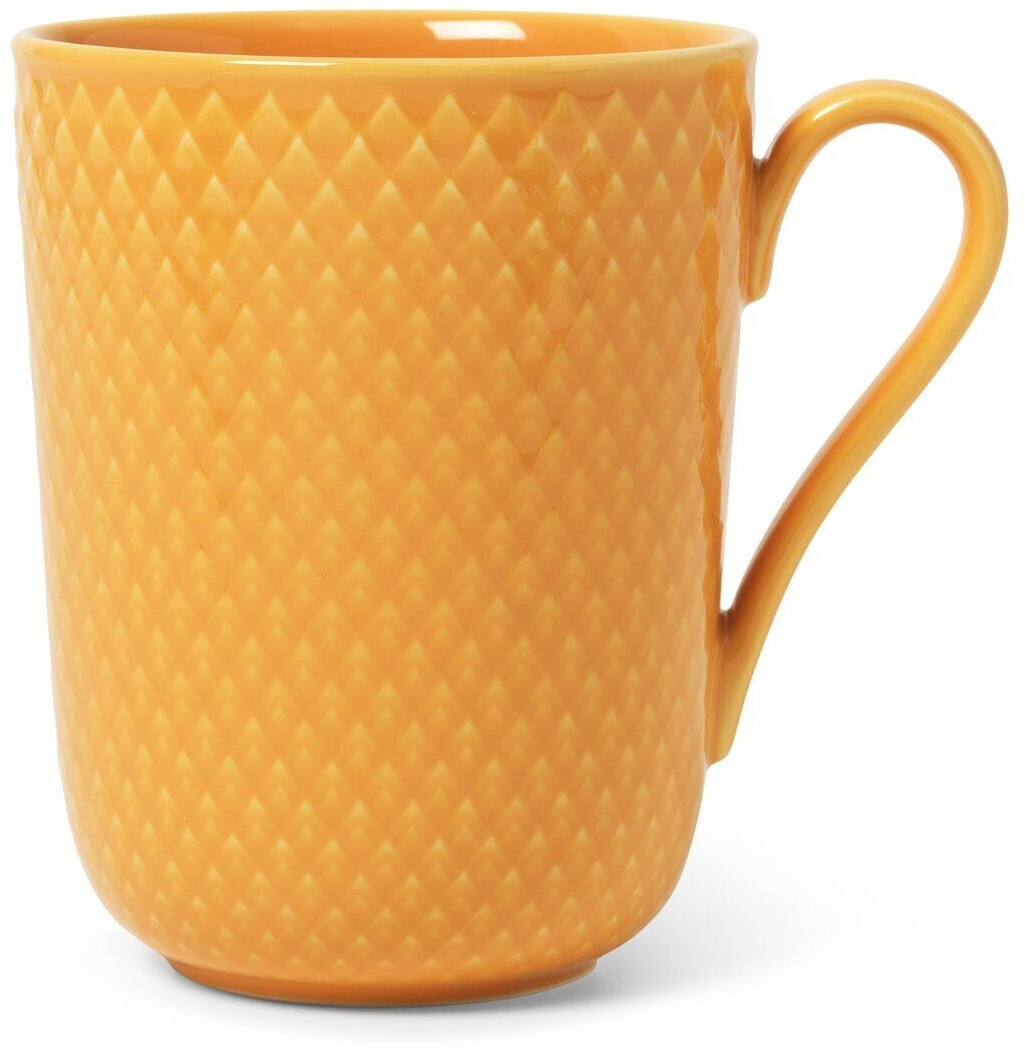 Lyngby Porcelæn Rhombe cup with handle 33cl yellow