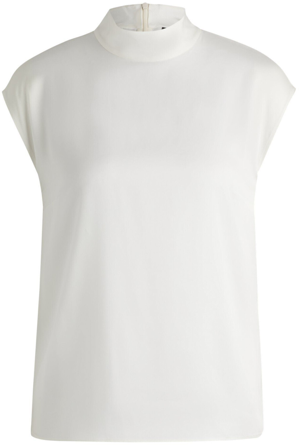 Hugo Boss Stretch silk blouse with stand-up collar (50522587) white