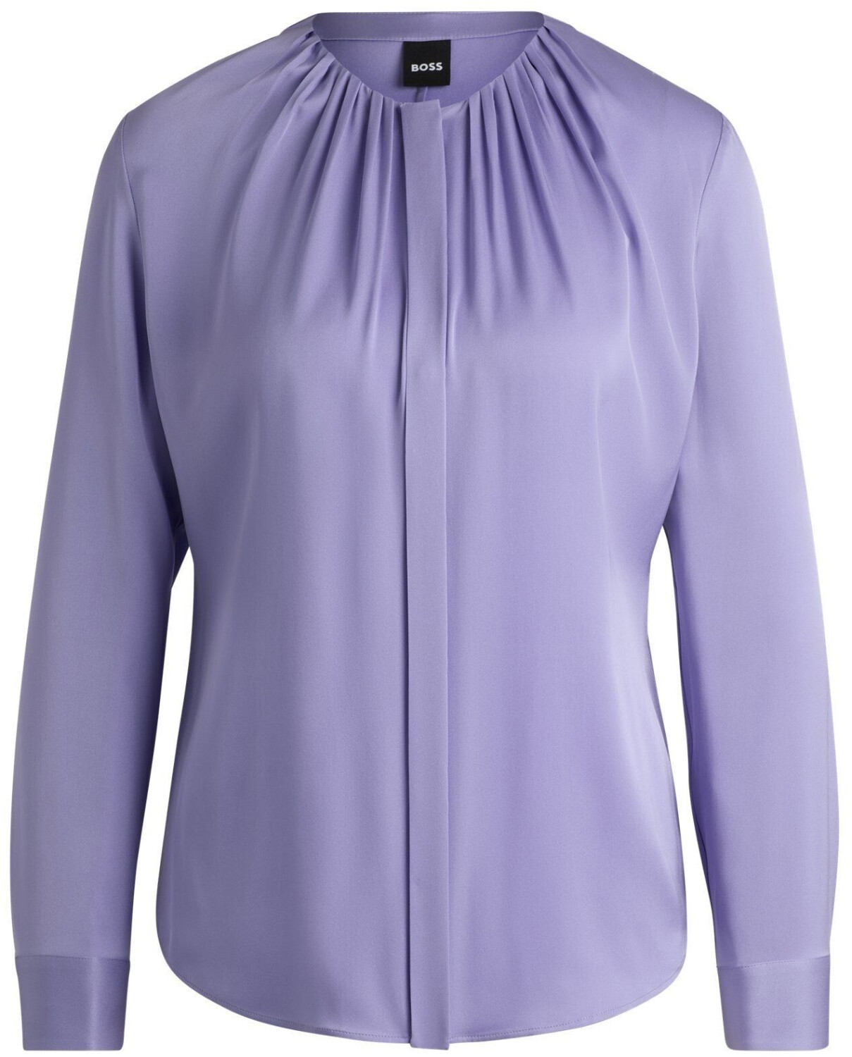 Hugo Boss Blouse in elasticated crêpe de chine with gathered neckline (50490058) purple