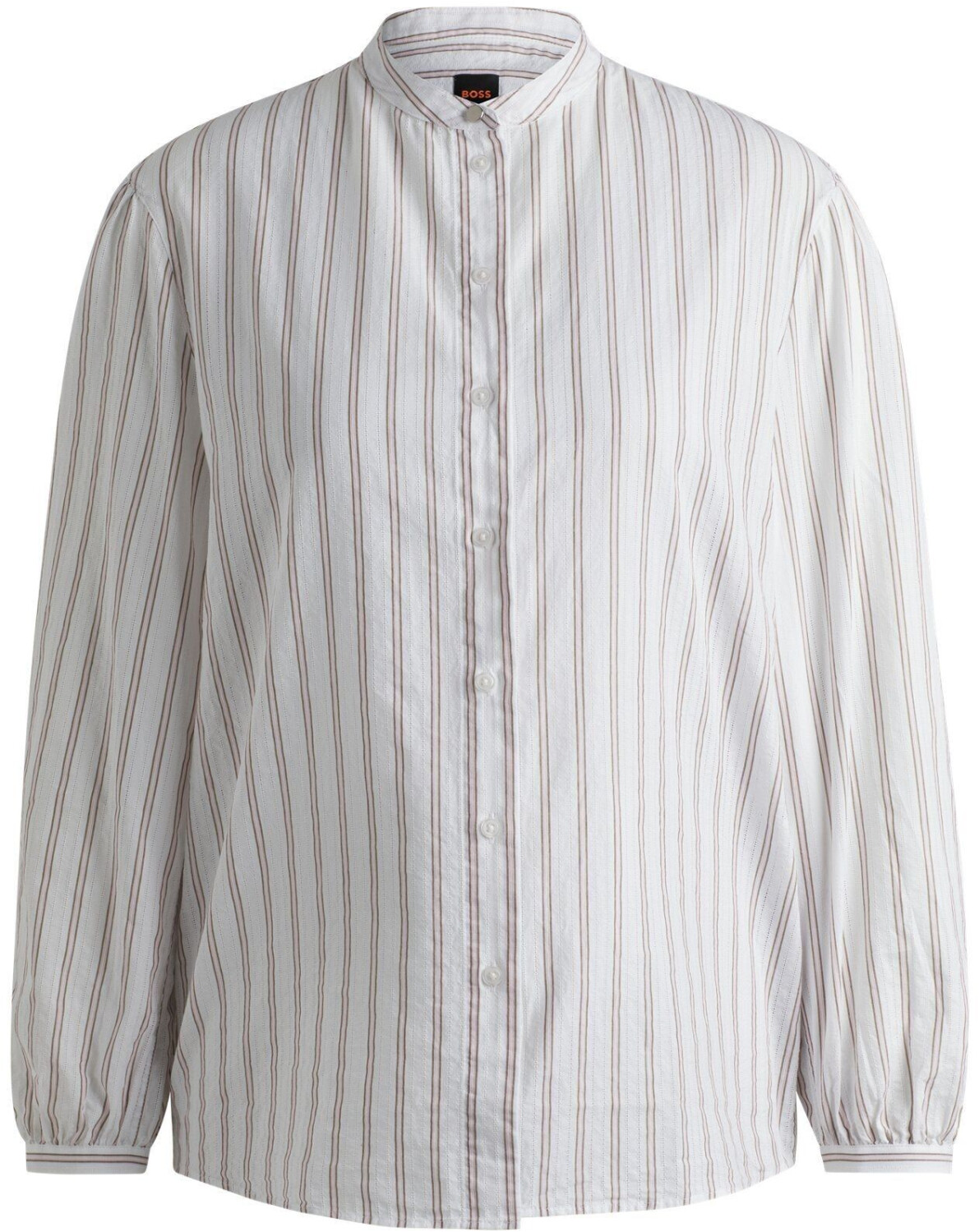 Hugo Boss Regular-fit blouse in striped cotton poplin (50521110) white