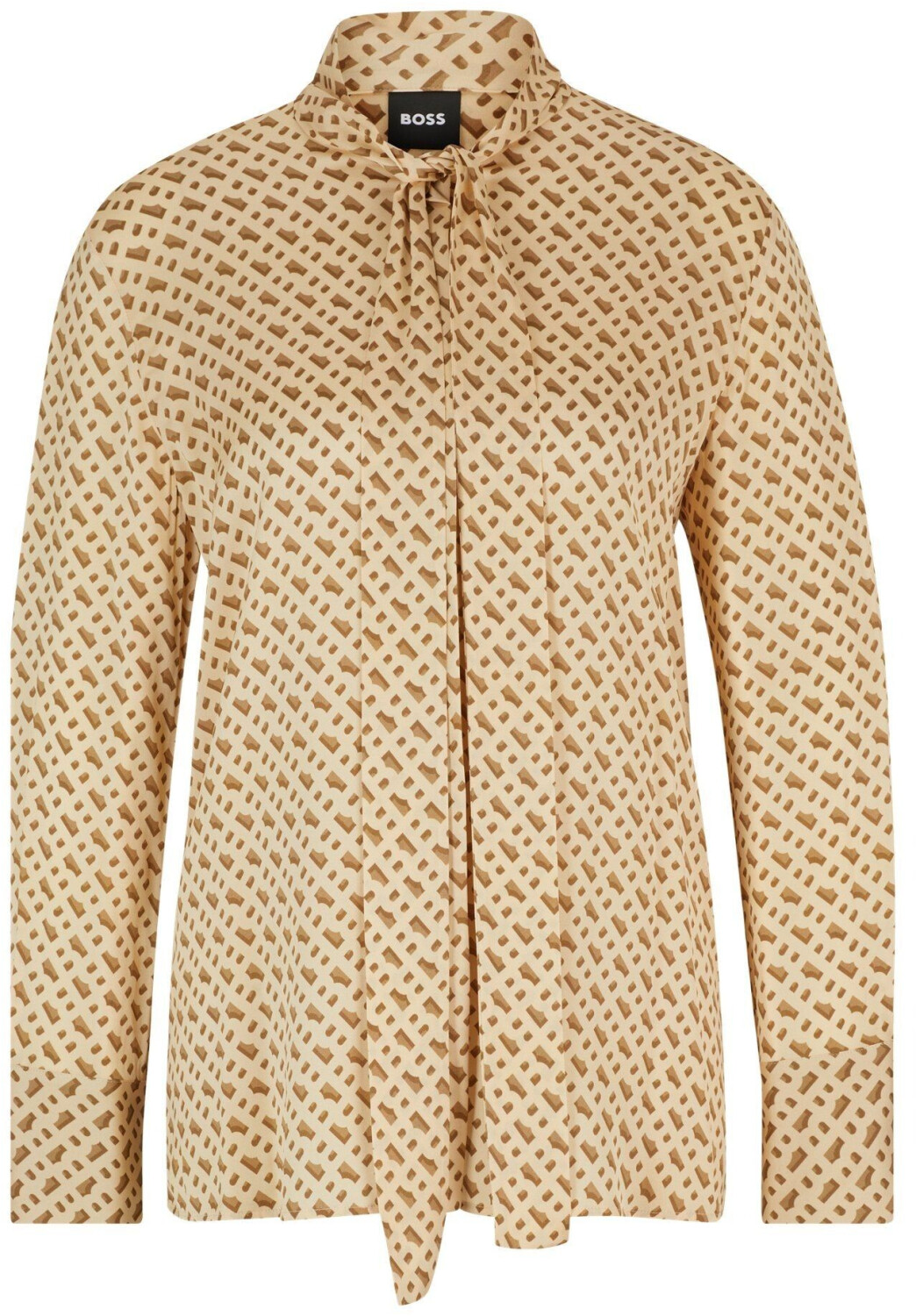 Hugo Boss Relaxed-fit blouse in silk blend with monogram print (50516710)