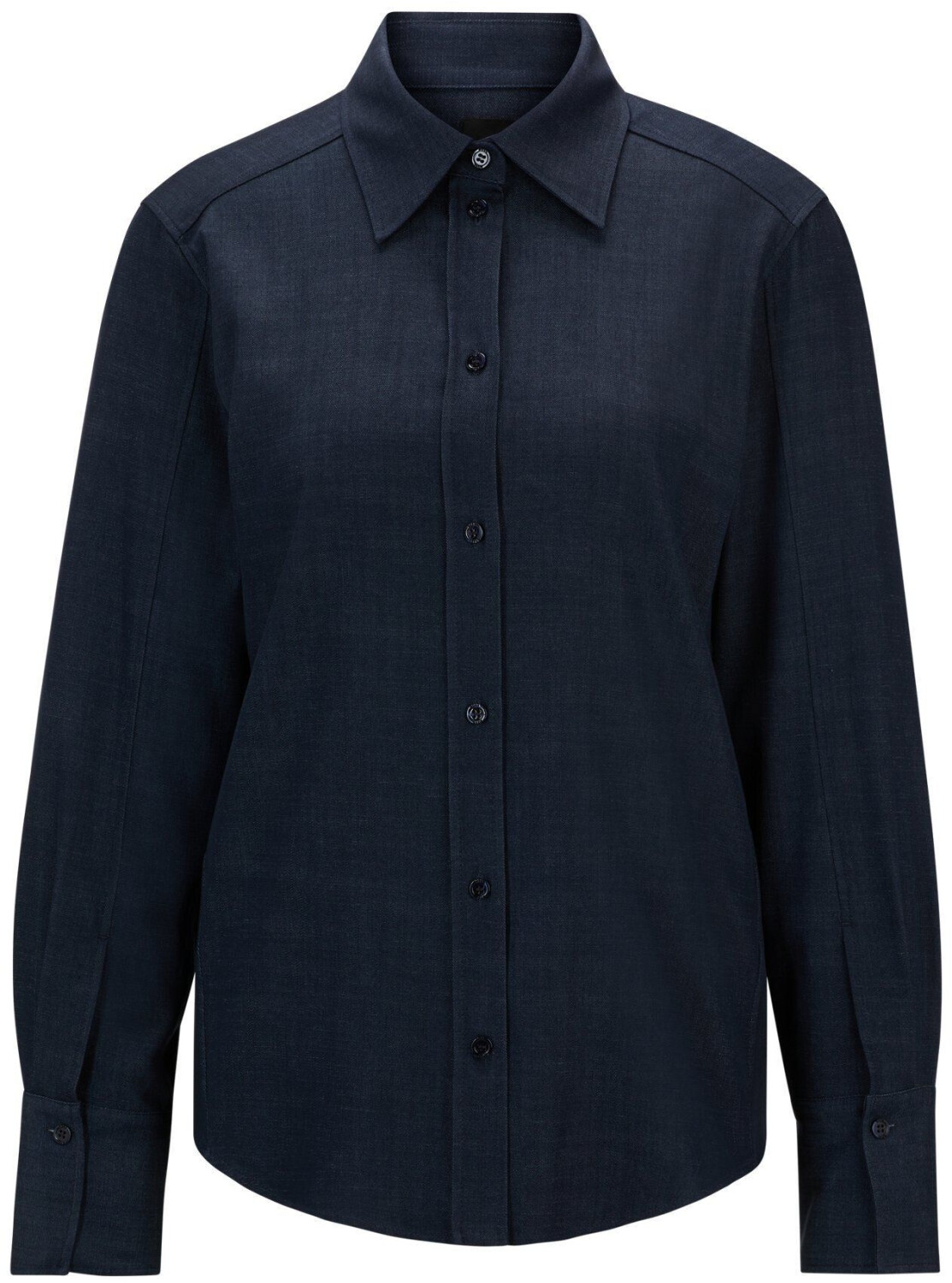 Hugo Boss Regular-fit blouse in denim-look twill (50518443) blue