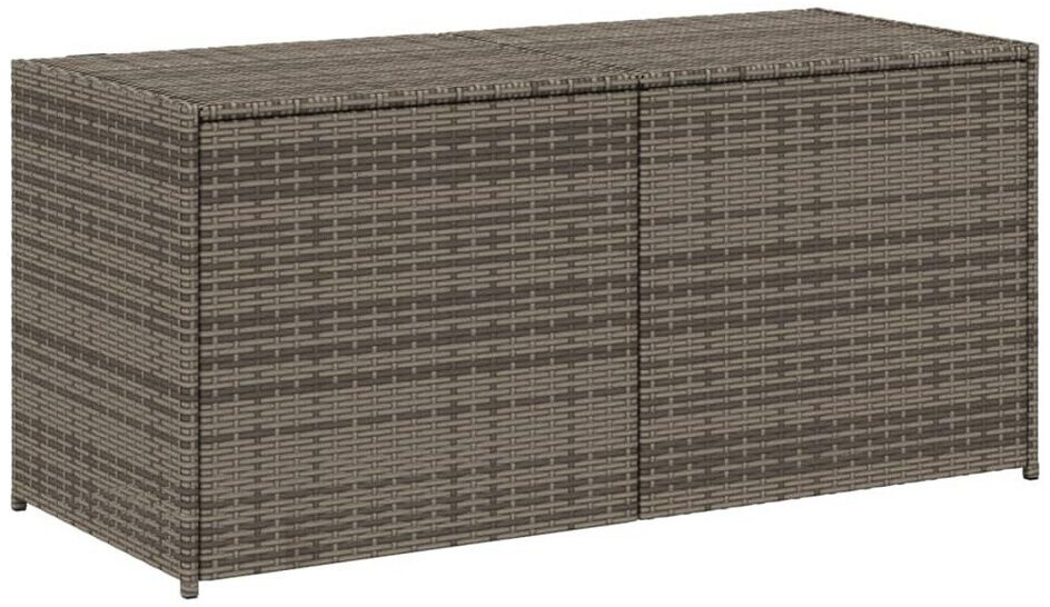 vidaXL Gartentruhe 283L Poly Rattan Grau