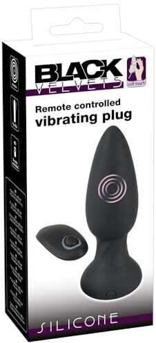 Black Velvets Remote Controlled Vibrating Plug black