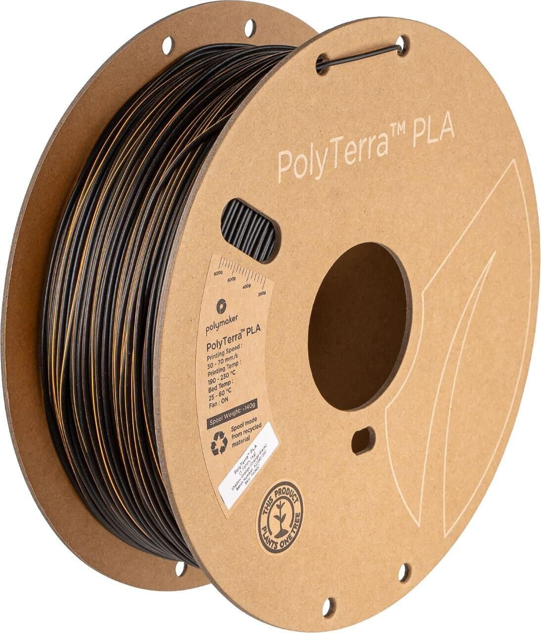 Polymaker Polyterra PLA Filament 1.75mm 1000g Dual Shadow Orange