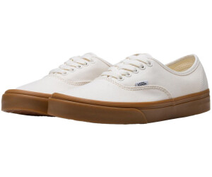 Vans authentic white gum sole top