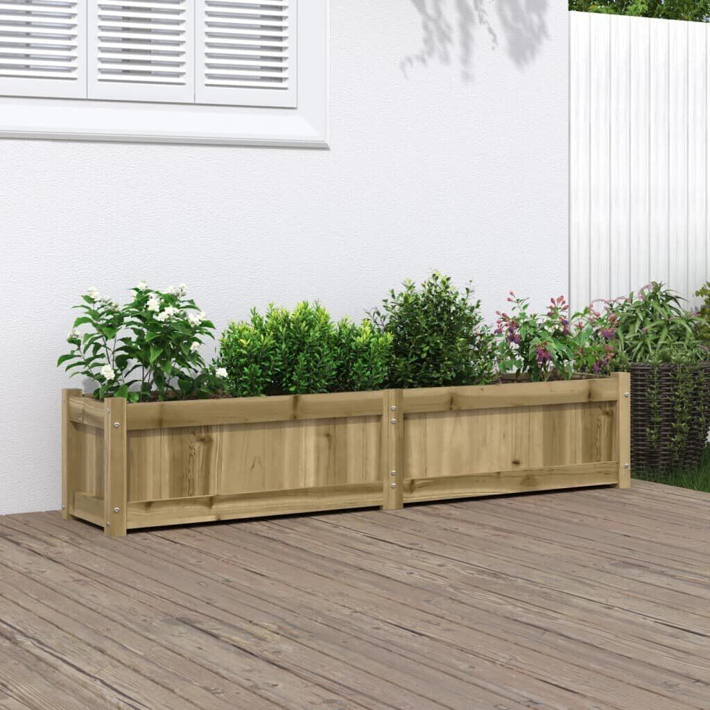 vidaXL Planter 150x31x31cm pine wood impregnated