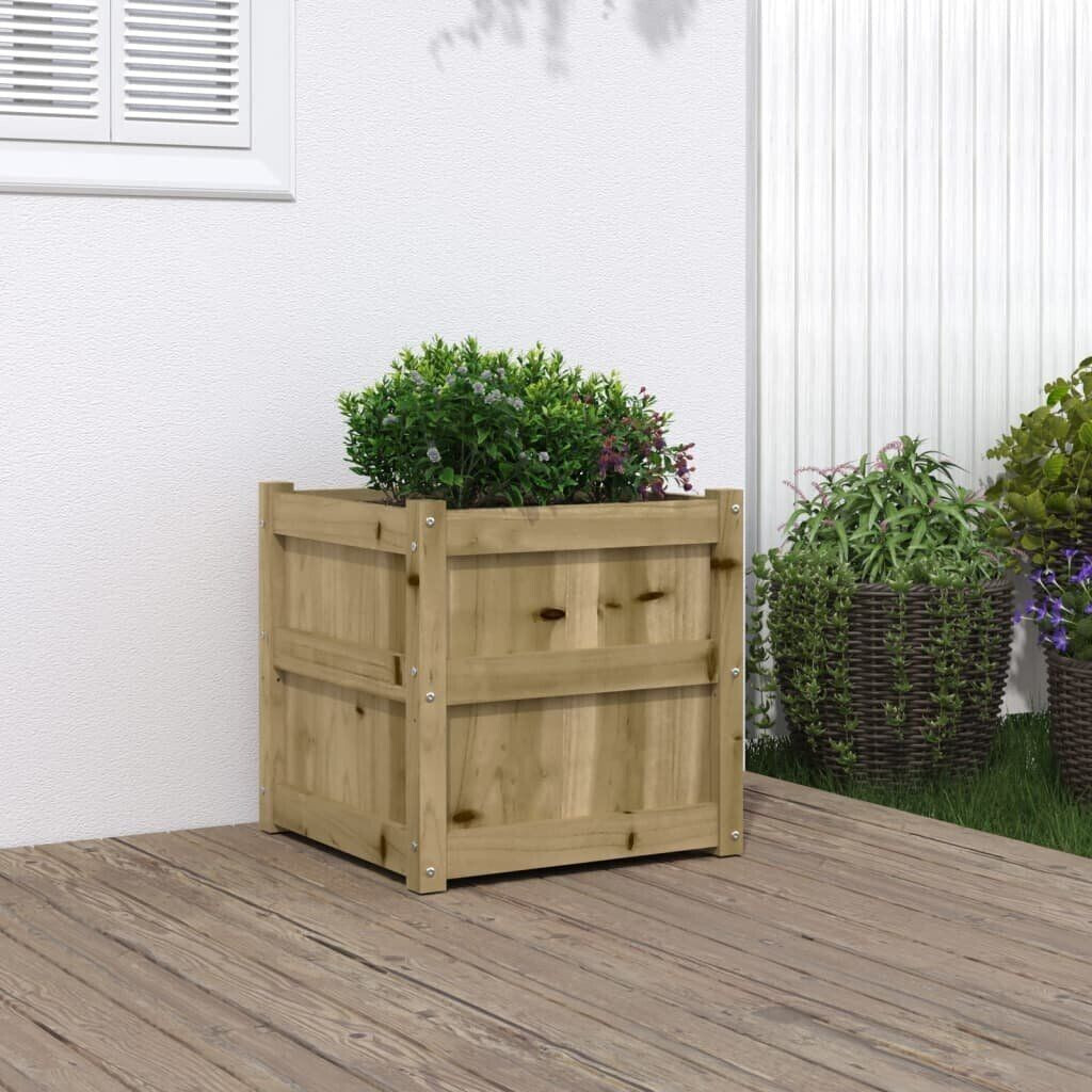 vidaXL Planter 50x50x50cm pine wood impregnated