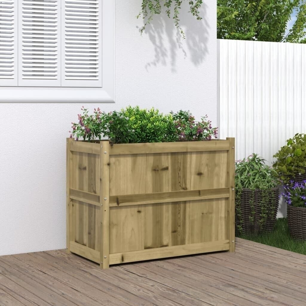 vidaXL Planter 90x50x70cm pine wood impregnated