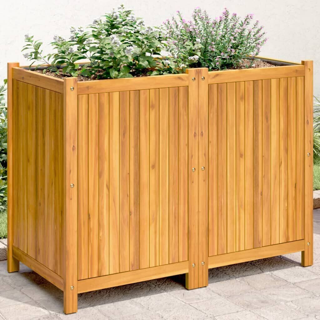vidaXL Planter with insert 100x50x75cm solid wood acacia