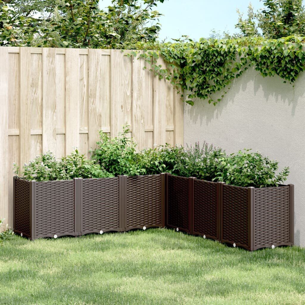 vidaXL Planter 160x160x53cm PP brown