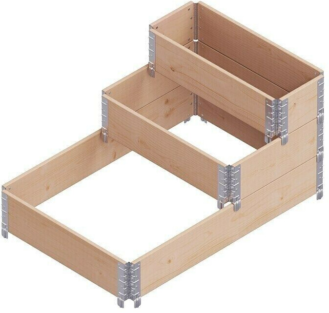 Upyard Raised bed 3 levels 120x80x58.5cm wood 302.4 l