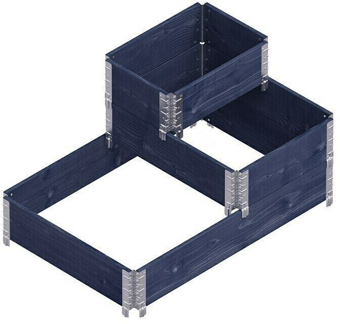 Upyard Raised bed 3 levels 120x80x58.5cm Wood 301.8 l Black