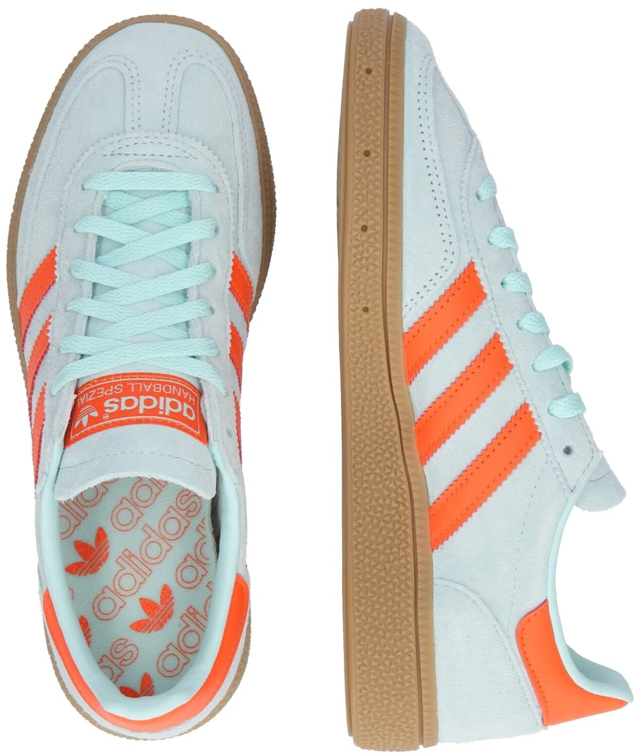 Aqua and orange sneakers sales