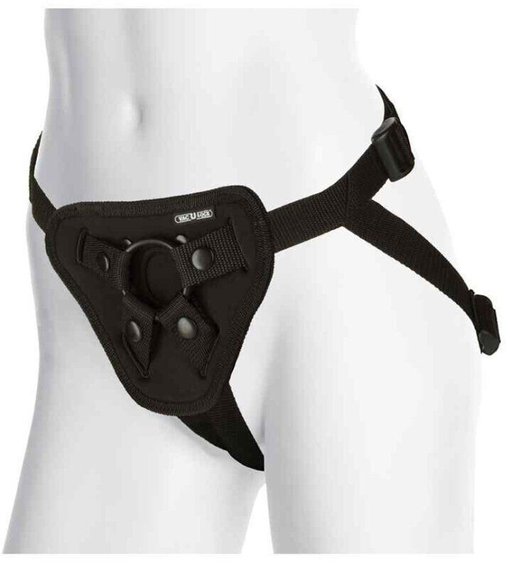 Doc Johnson Vac-U-Lock Platinum Luxe Harness with Plug black