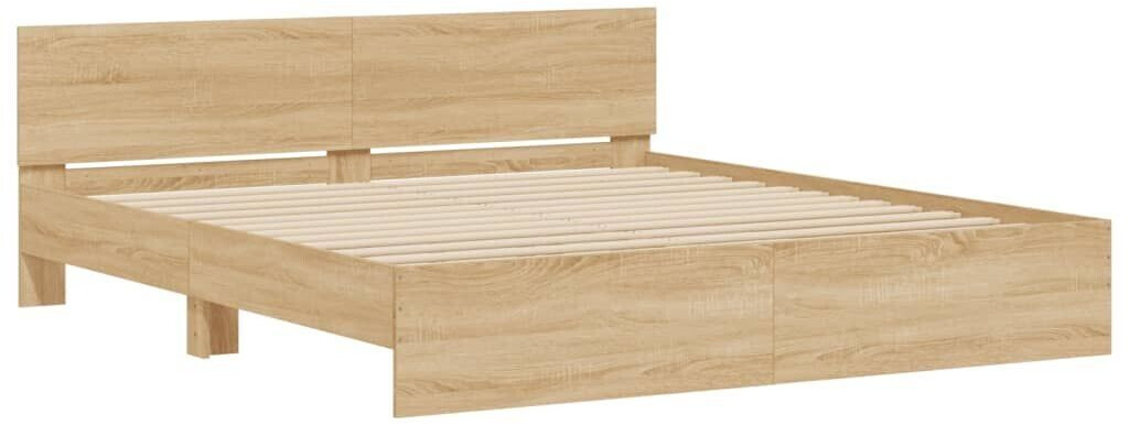 vidaXL Cadre de lit LED Sonoma 200 x 200 cm (3207583)