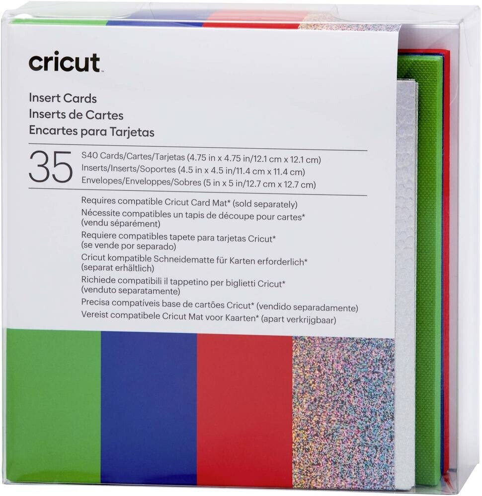 Cricut Insert Cards Rainbow S40 Kartenset Rot Blau Grün (2009475)