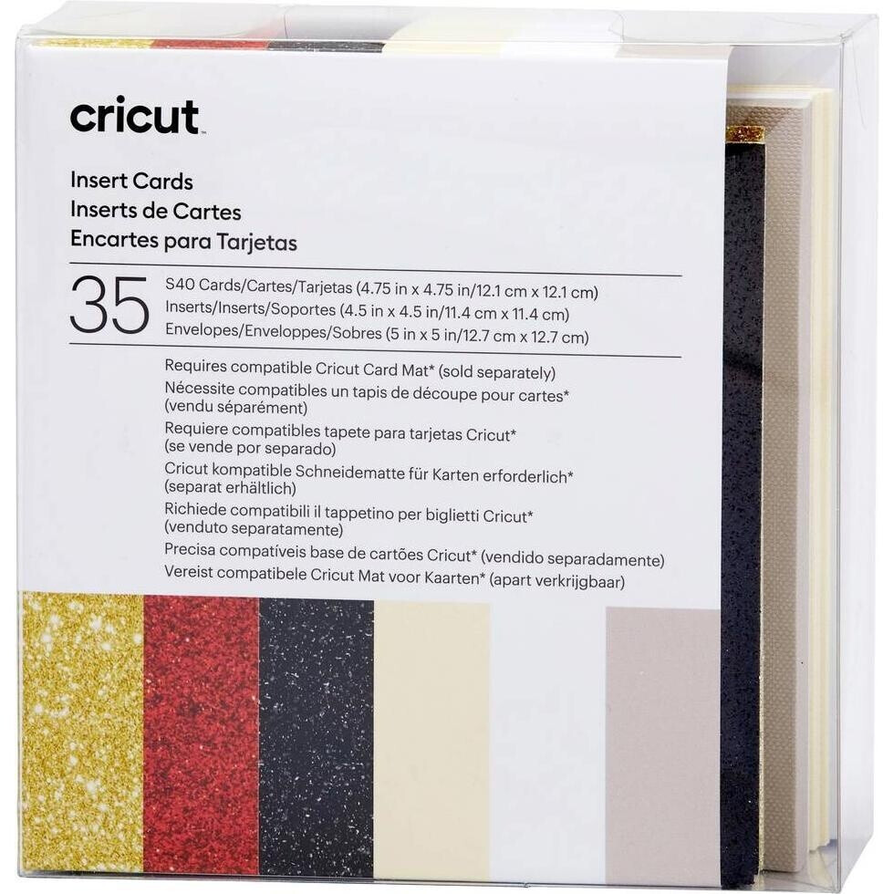 Cricut Insert Cards Glitz & Glam S40 Kartenset Taupe Creme Weiß (2009474)