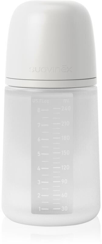 Suavinex SX Pro Anti-Colic Silicone Bottle Velvety Touch +3m 240ml M Flow foamy grey