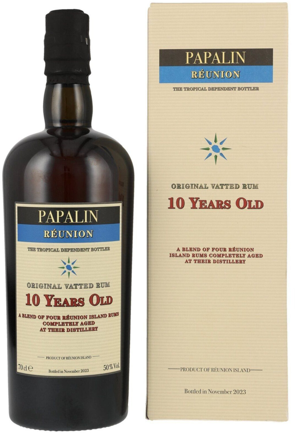 Papalin 10 Years Old Vatted Réunion Rum 2023 0.7l 50%