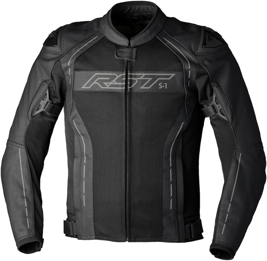 RST S-1 Mesh CE Mens Leather Jacket black