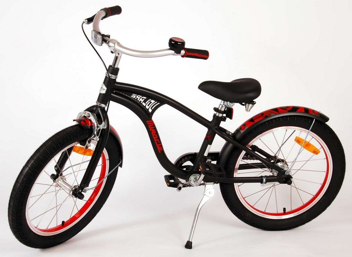 Volare Miracle Cruiser Jungen 18 Zoll Mattschwarz