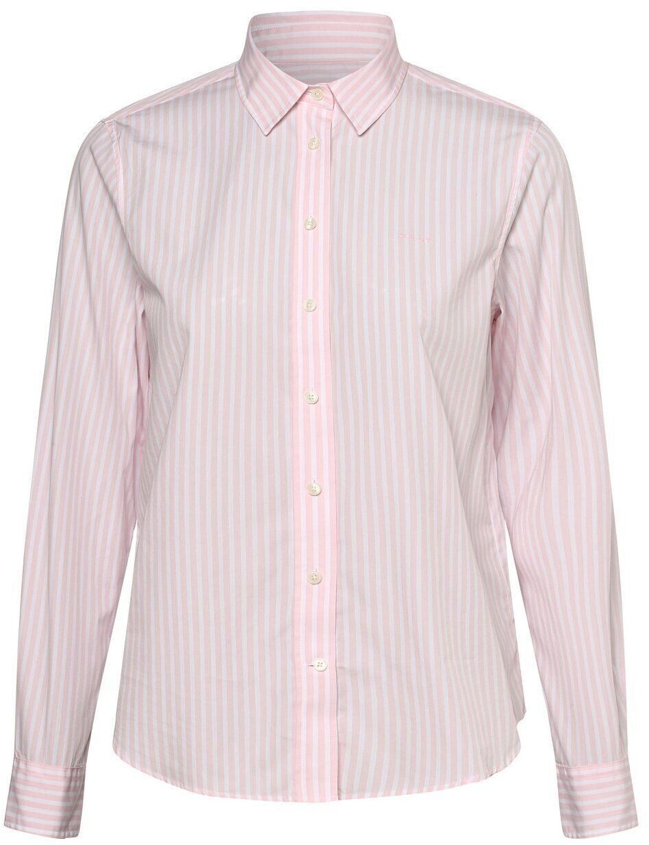 GANT Regular fit poplin blouse with stripes light pink