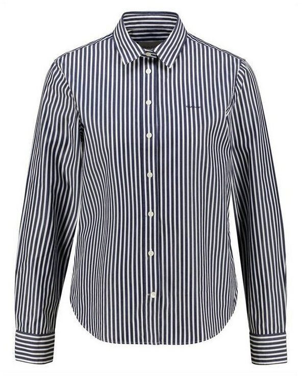 GANT Regular fit poplin blouse with stripes classic blue