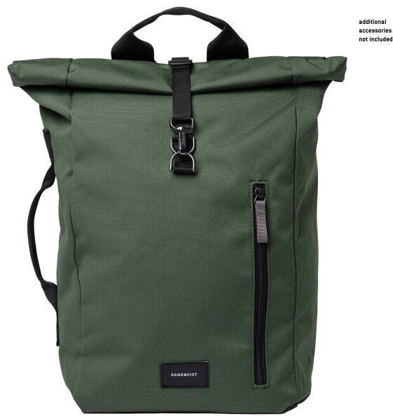 Sandqvist Dante Vegan dawn green / black webbing