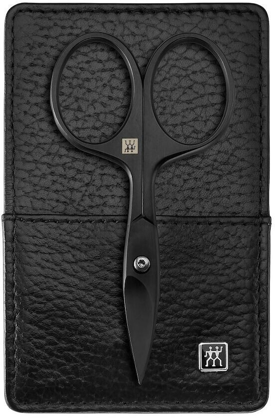 ZWILLING Cowhide leather manicure case 3-piece Premium Black Series