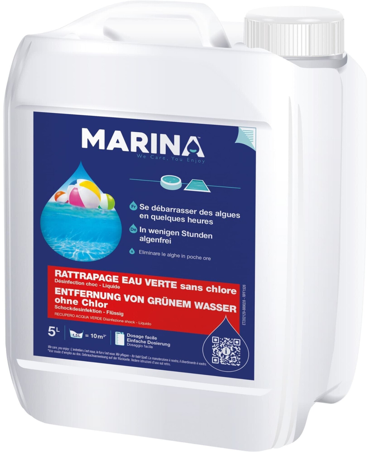 Marina SOS Rattrapage eau verte sans chlore 5 L