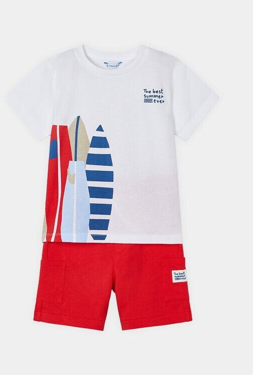 Mayoral Set T-Shirt and Shorts 3603 red Regular Fit 4Y