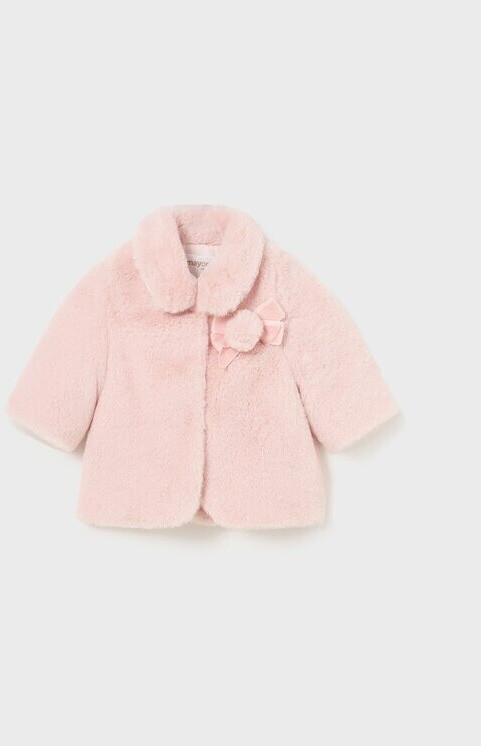 Mayoral Fur coat pink Regular Fit 2