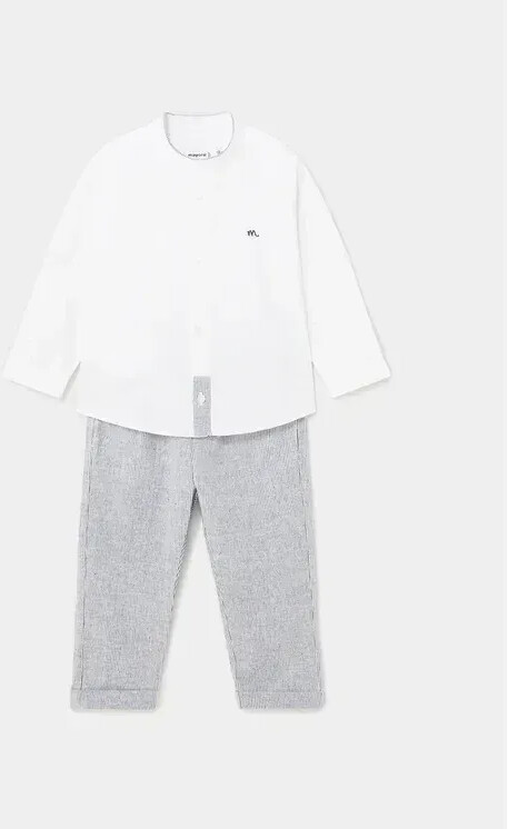 Mayoral Set shirt and trousers 1555 white Regular Fit 18M