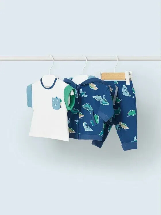 Mayoral Set T-Shirt Sweatshirt and Pants 1892 dark blue Regular Fit 2 4M