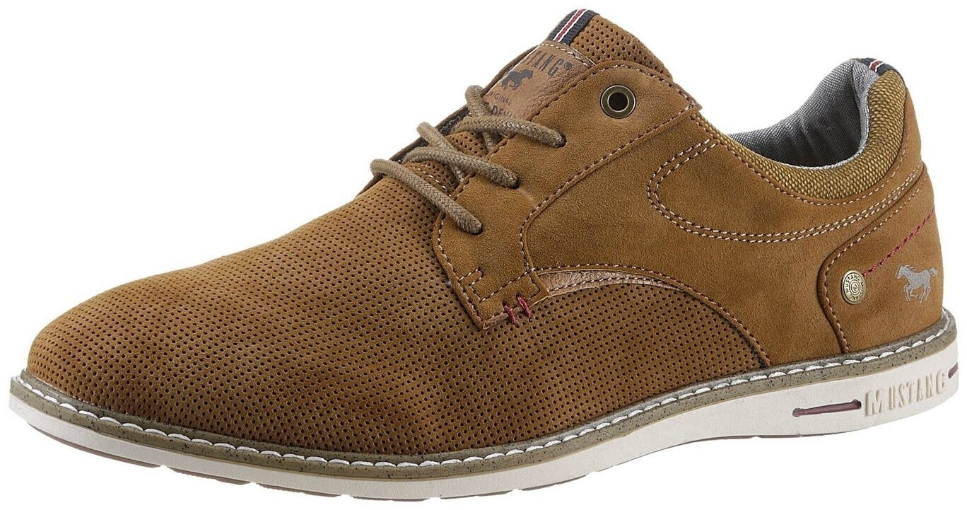 MUSTANG Business shoe brown flat heel