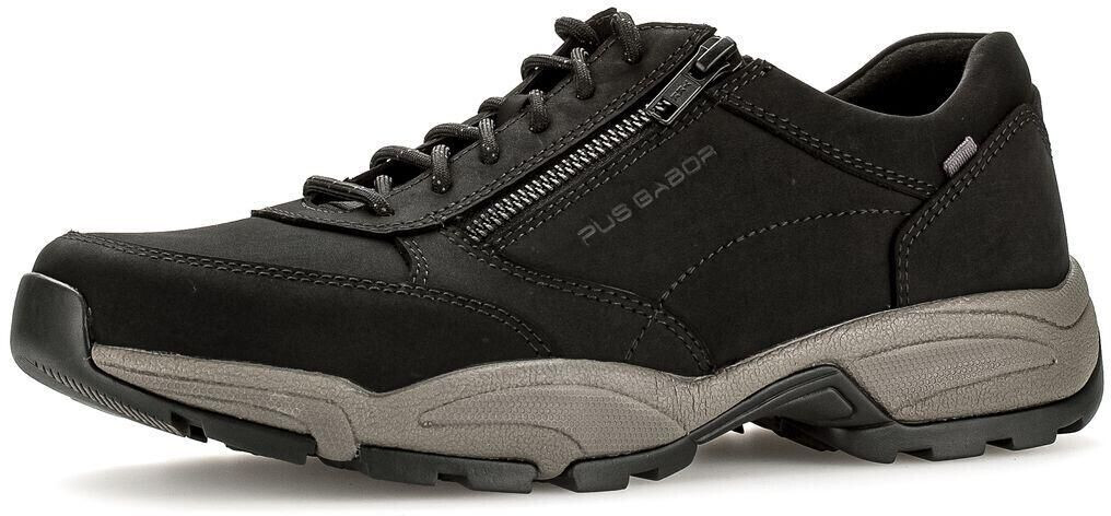 Pius Gabor Low Sneakers certified leather removable insole running shoes laces sports shoes black