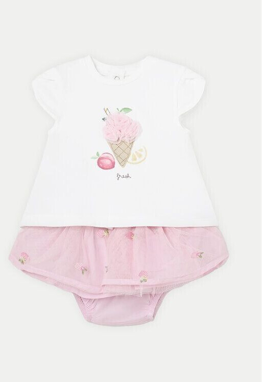 Mayoral Set T-Shirt and Skirt 1838 pink Regular Fit 12M