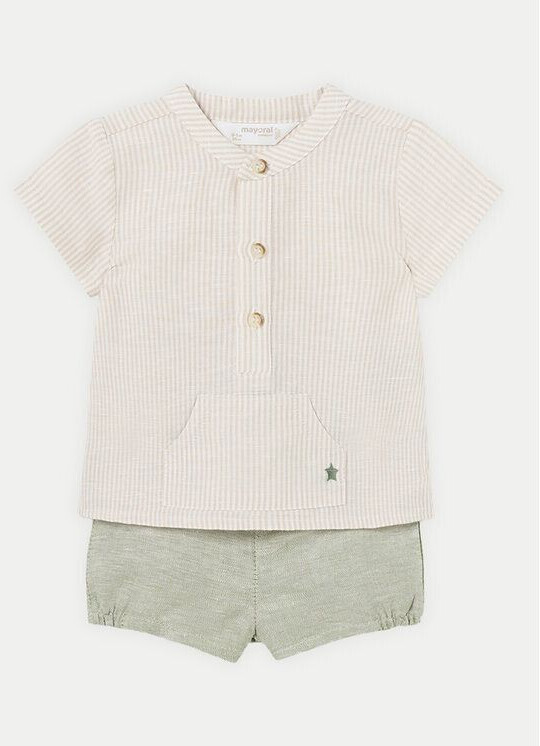 Mayoral Set shirt and fabric shorts colorful Regular Fit 1 2M