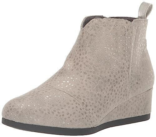 TOMS Shoes Clare Fashion Drizzle Grey Foil Microfiber Polka Dot