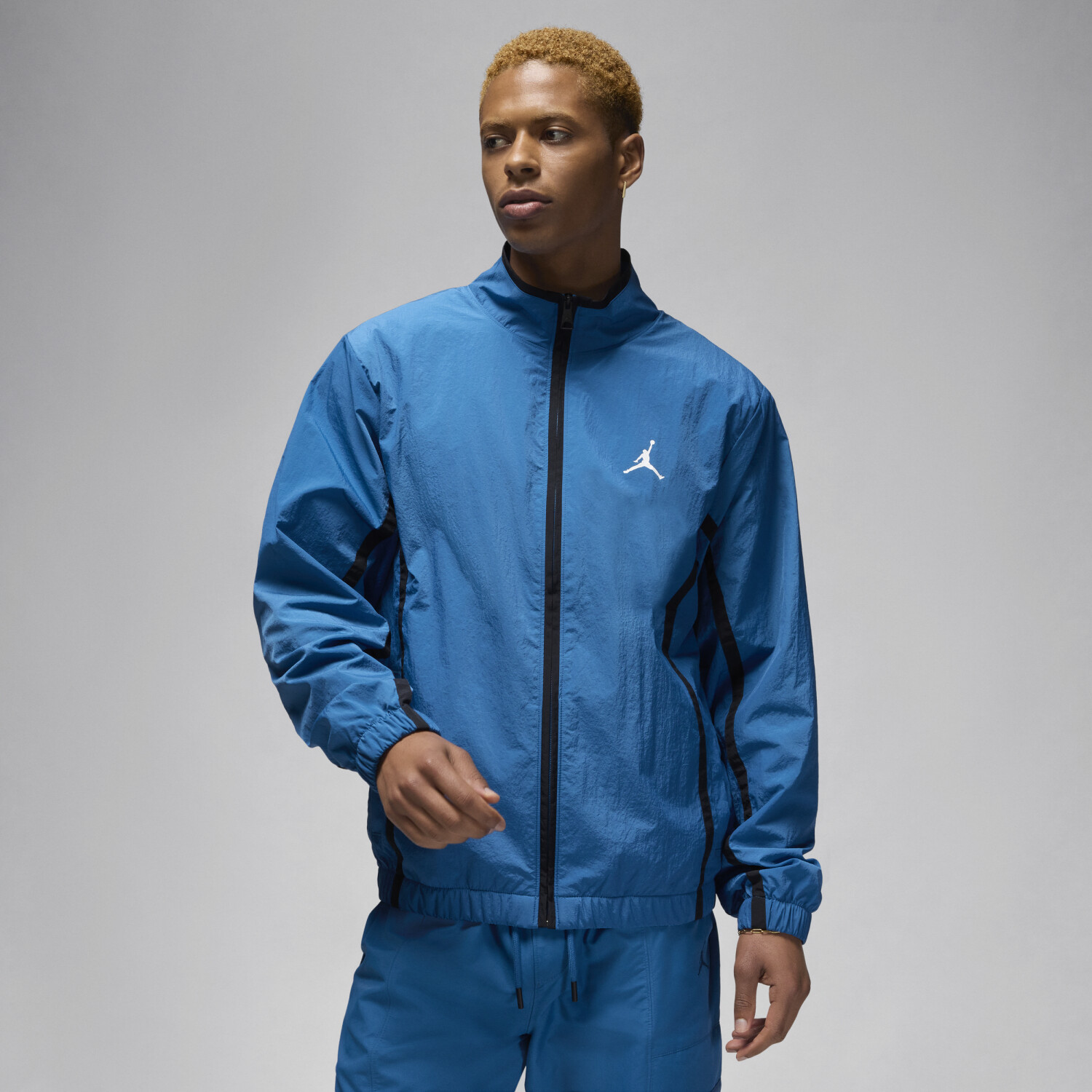 Nike Jordan Essentials men's woven jacket (FN4537) industrial blue/black/white