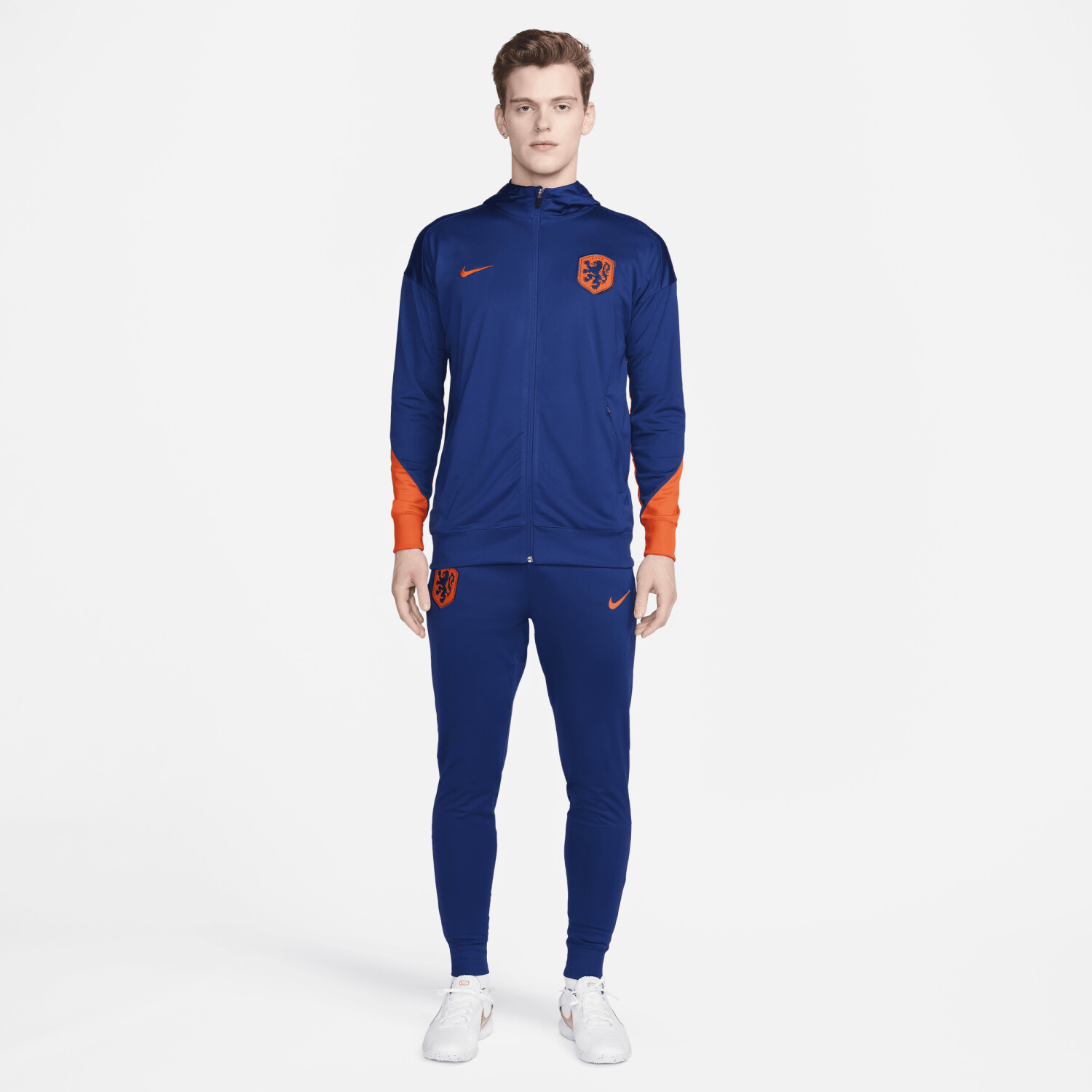 Nike Niederlande Strike Dri FIT FuBball Trainingsanzug mit Kapuze fur Herren FJ2353 deep royal blue safety orange safety orange ab 99 95 Preisvergleich bei idealo