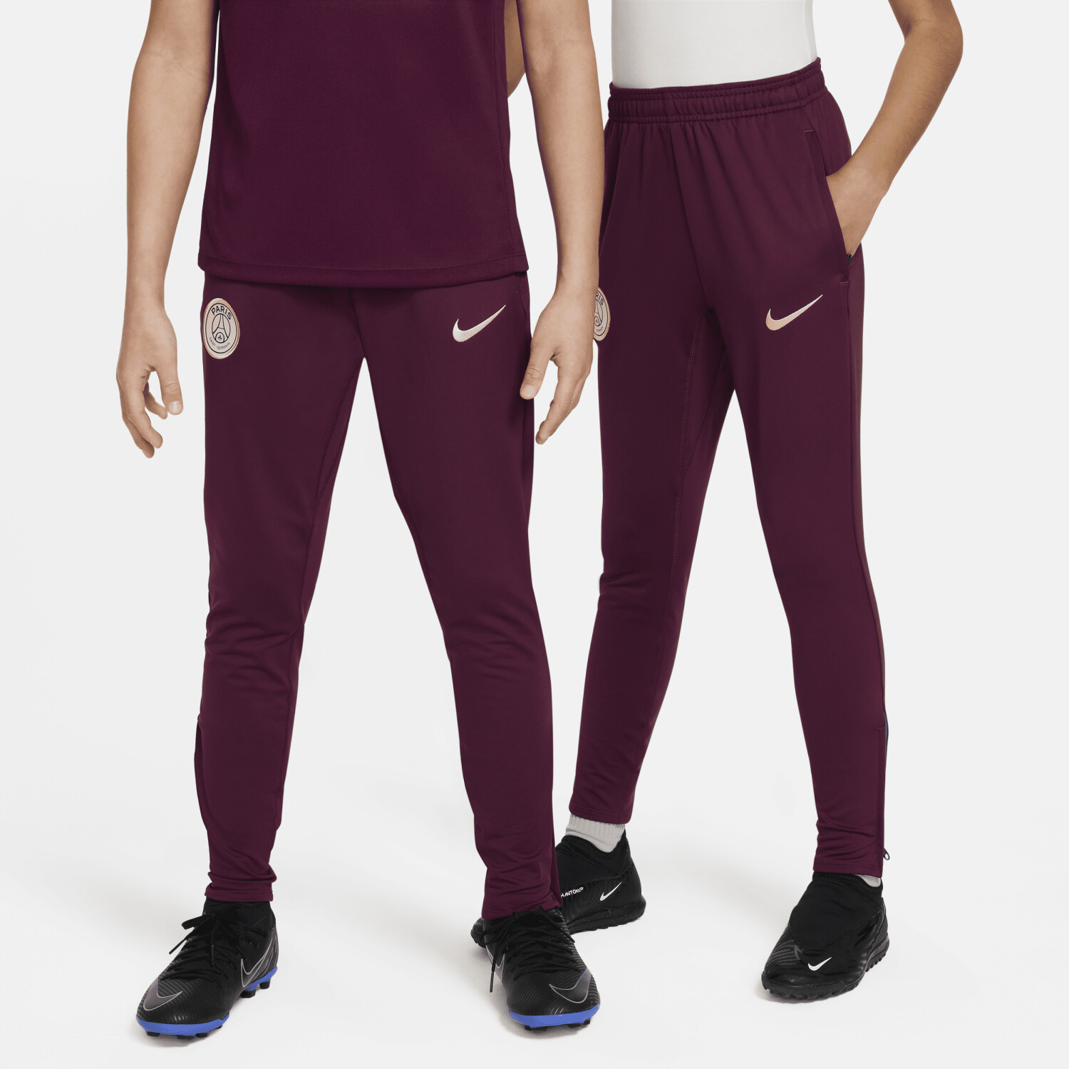 Nike Paris Saint-Germain Strike Dri-FIT knitted football shorts for kids (FN9968) bordeaux/geode teal/guava ice