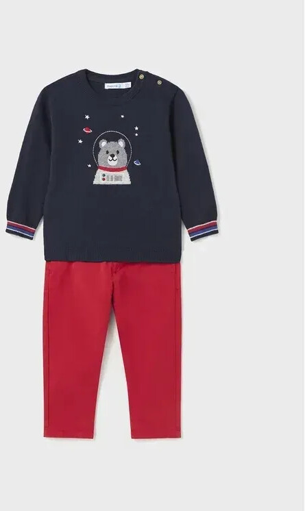 Mayoral Set sweater and trousers 2 544 red 9M