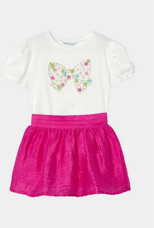 Mayoral Set T-Shirt and Skirt pink 3957 Regular Fit 5Y